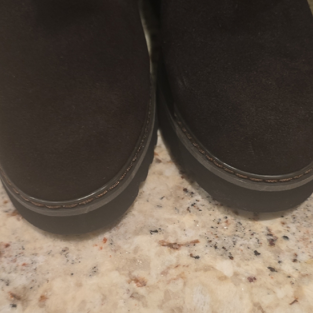 Women’s Dark Brown Suede Ankle Boot with Buckle - Picture 12 of 16